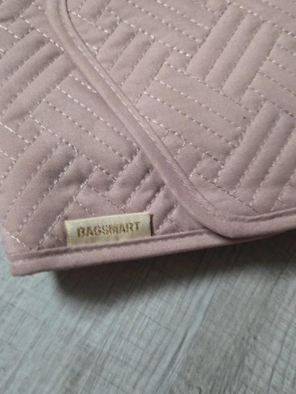 Travel Jewelry Organizer Pouch in Pink and Beige